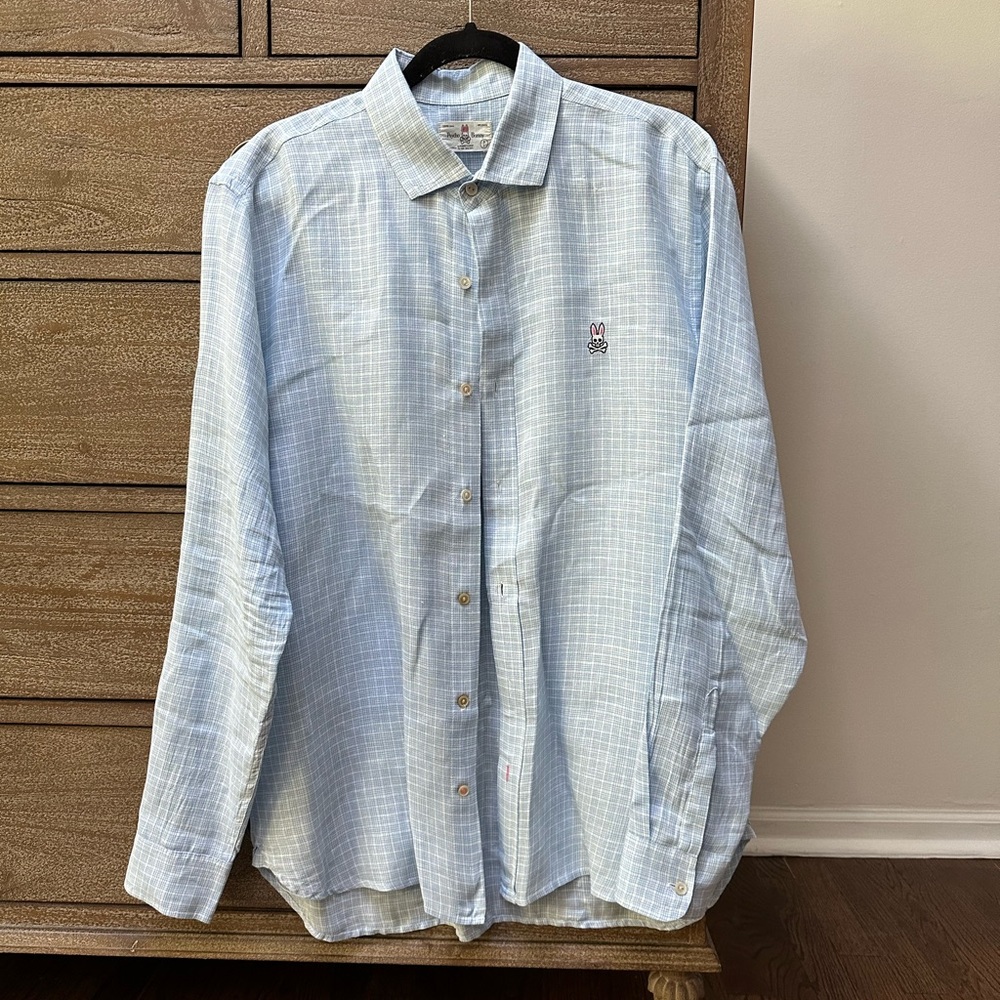 Linen Psycho Bunny button down shirt